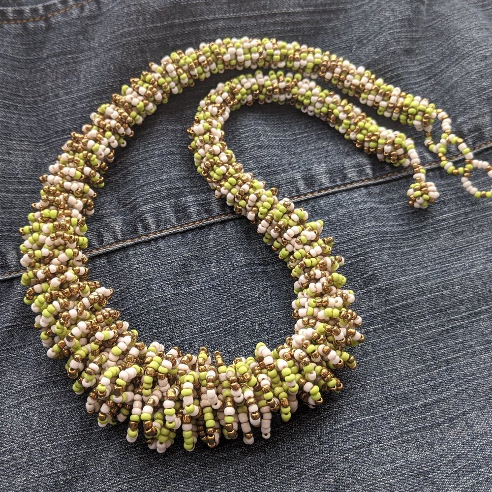 Wound Woven Seed Bead Necklace